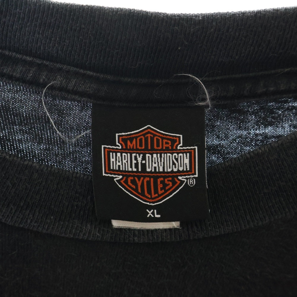 VINTAGE(ヴィンテージ) 00S Harley-Davidson 両面プリント 半袖Tシャツ ブラック