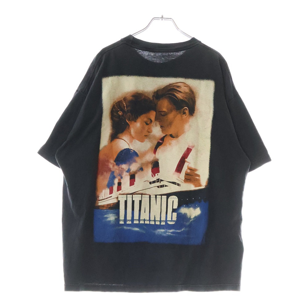 VINTAGE(ヴィンテージ) 90S Titanic Leonardo DiCaprio Movie Bootleg タイタニック レオナルドディカプリオ ブートレグ 両面プリント 半袖Tシャツ ブラック