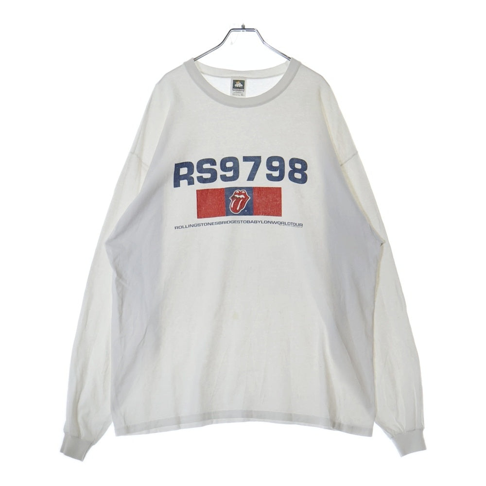 VINTAGE(ヴィンテージ) 90S Rolling Stones world tour ローリングストーンズ ロングスリーブ 長袖Tシャツ ホワイト
