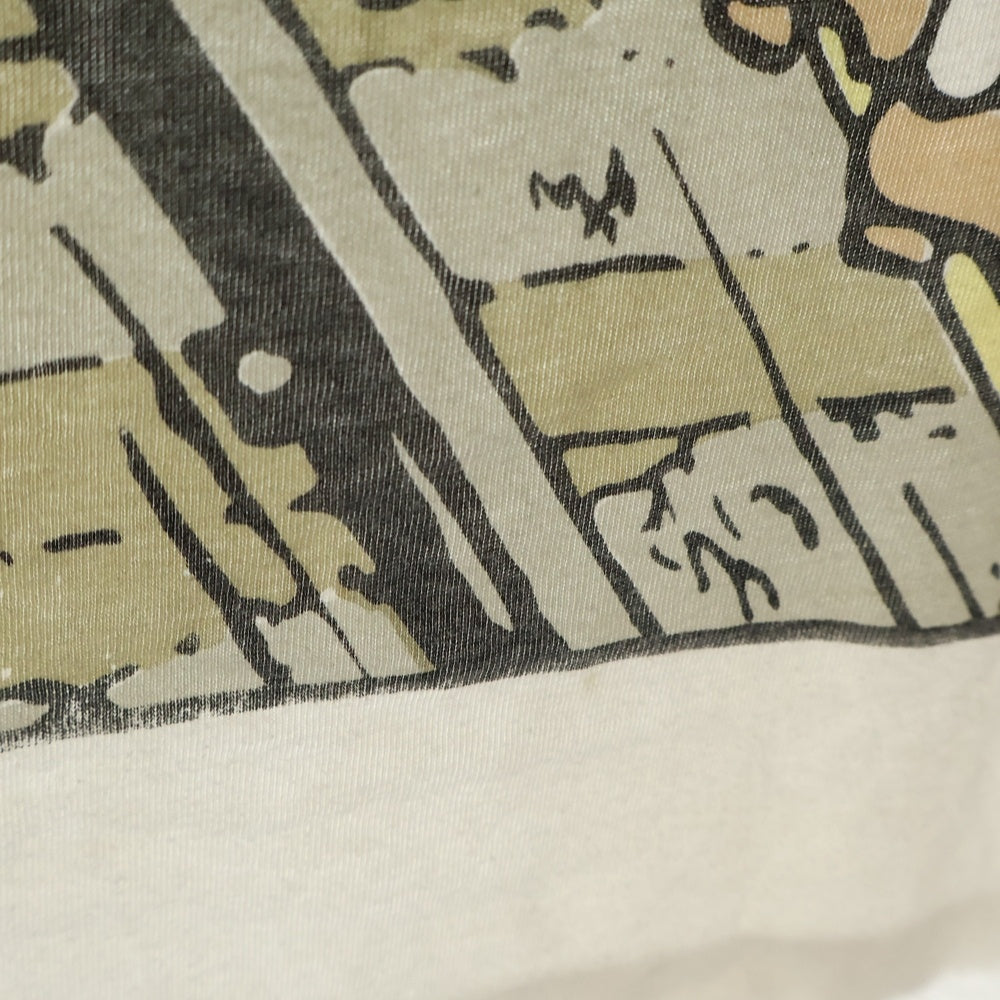 VINTAGE(ヴィンテージ) 90S TINTIN LE TEMPLE DU SULEIL タンタンの冒険 両面プリント 半袖Tシャツ ホワイト