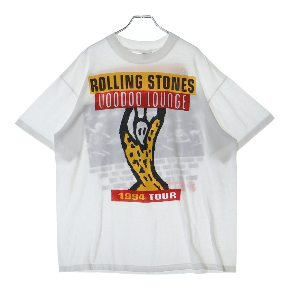VINTAGE(ヴィンテージ) 90s ROLLING STONES VOODOO LOUNGE 1994 TOUR BOOTLEG ローリングストーンズ 半袖Tシャツ カットソー ホワイト
