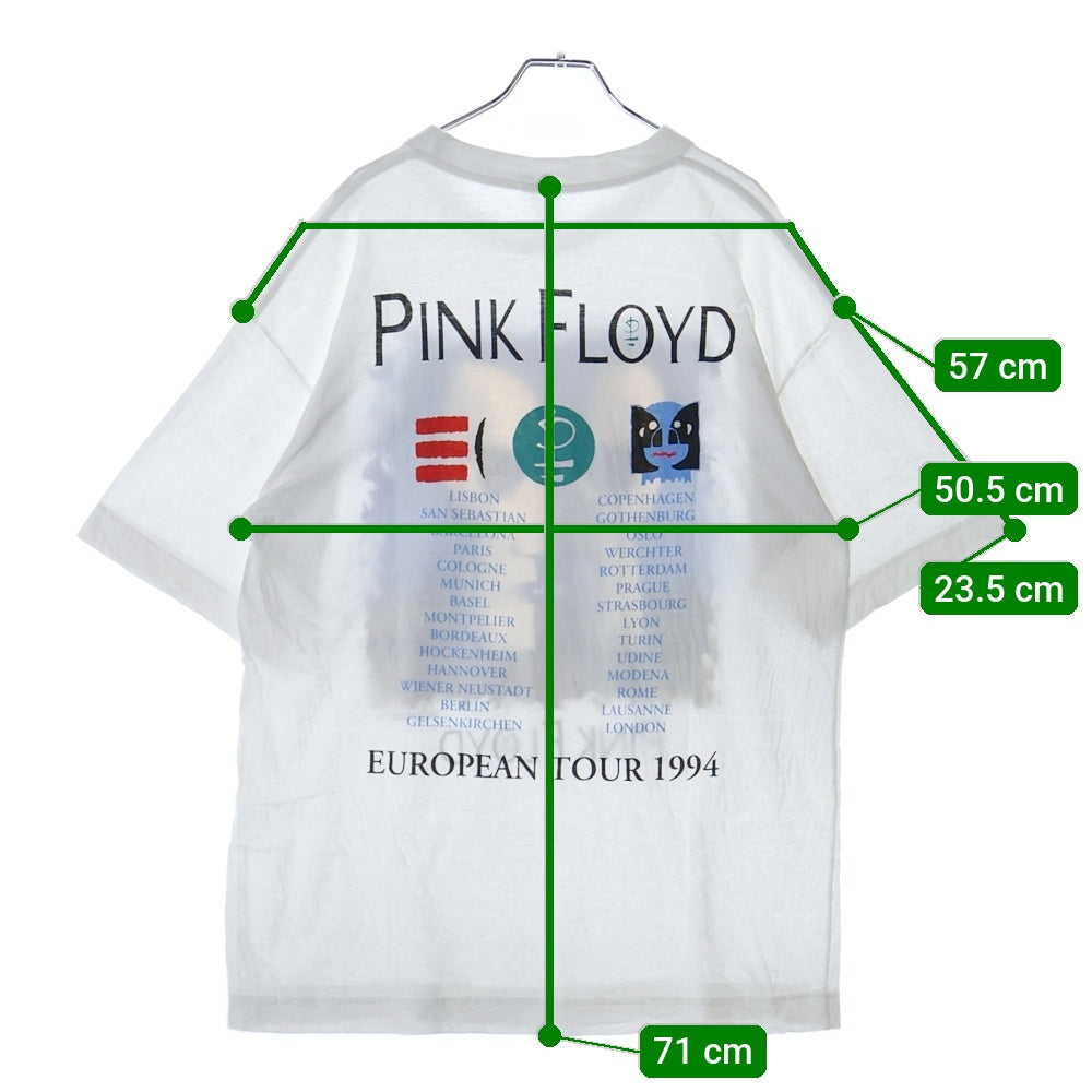 VINTAGE(ヴィンテージ) 90s PINK FLOYD EUROPEAN TOUR 1994 WHITE TEE ピンクフロイド 両面プリント半袖Tシャツ カットソー ホワイト