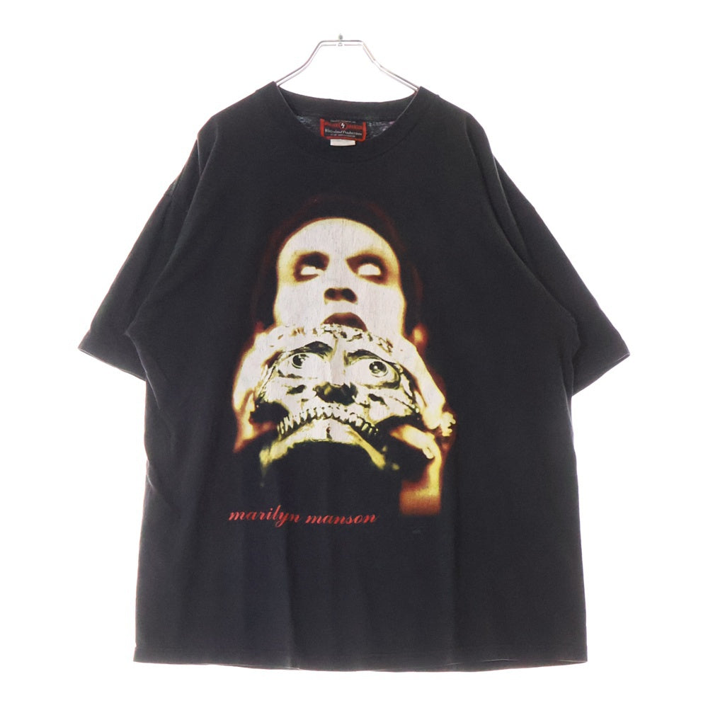 VINTAGE(ヴィンテージ) 90s MARILYN MANSON ANTICHRIST SUPERSTAR TEE マリリンマンソン 両面プリント半袖Tシャツ カットソー ブラック