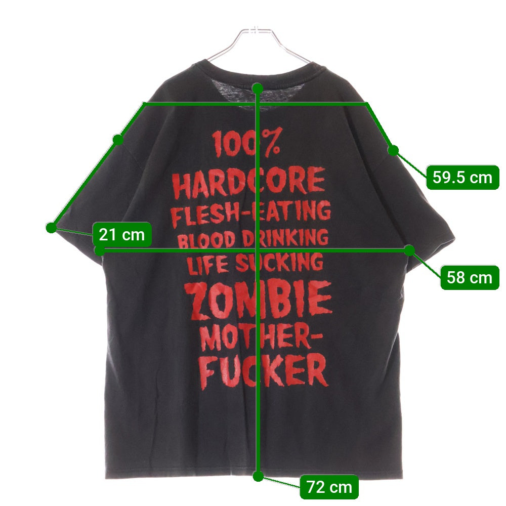 VINTAGE(ヴィンテージ) 90S ROB ZOMBIE100% HARDCORE ロブゾンビ ハードコア 半袖Tシャツ カットソー ブラック