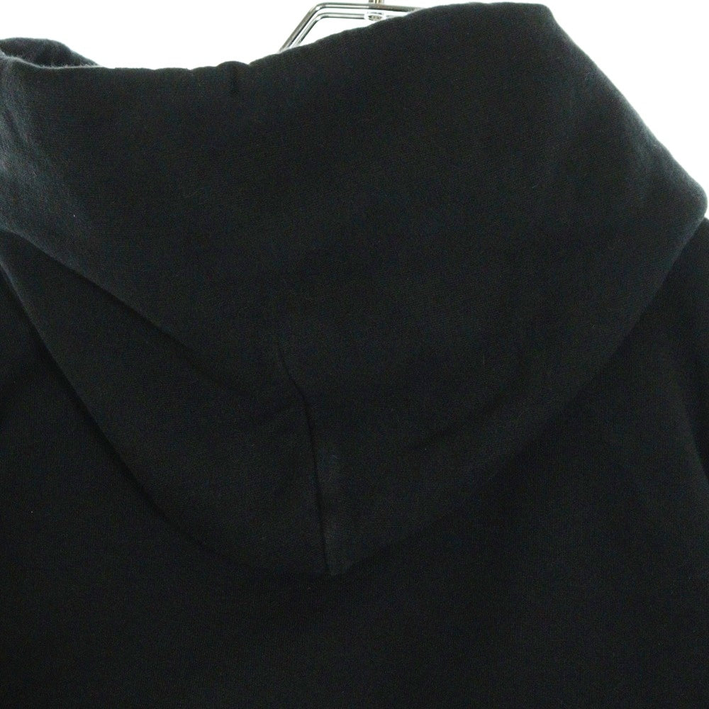 MARTINE ROSE(マーティンローズ) LOGO PULLOVER HOODIE プルオーバー ロゴ刺繍 フーディー パーカー ブラック