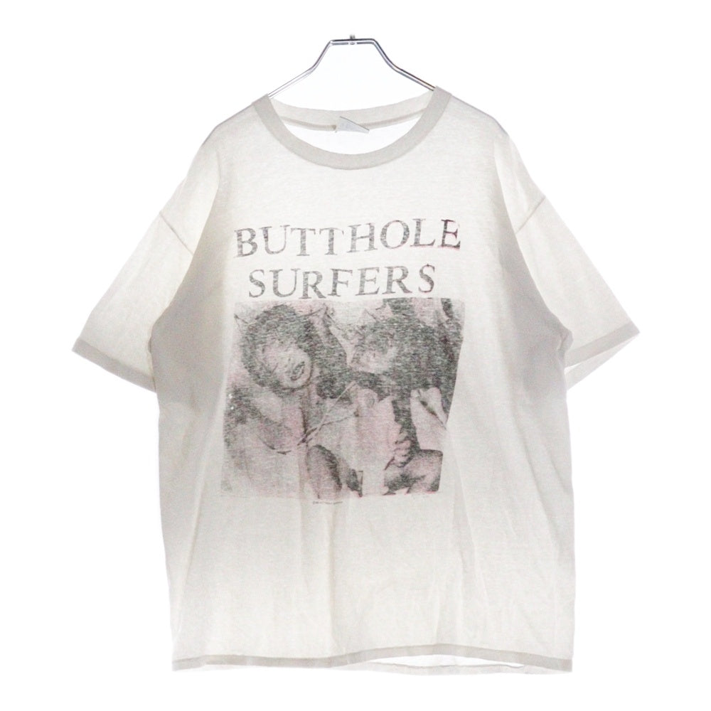 VINTAGE(ヴィンテージ) 80-90S TERROR by DON ROCK BUTTHOLE SURFERS バットホール サーファーズ フロントプリント半袖Tシャツ ホワイト