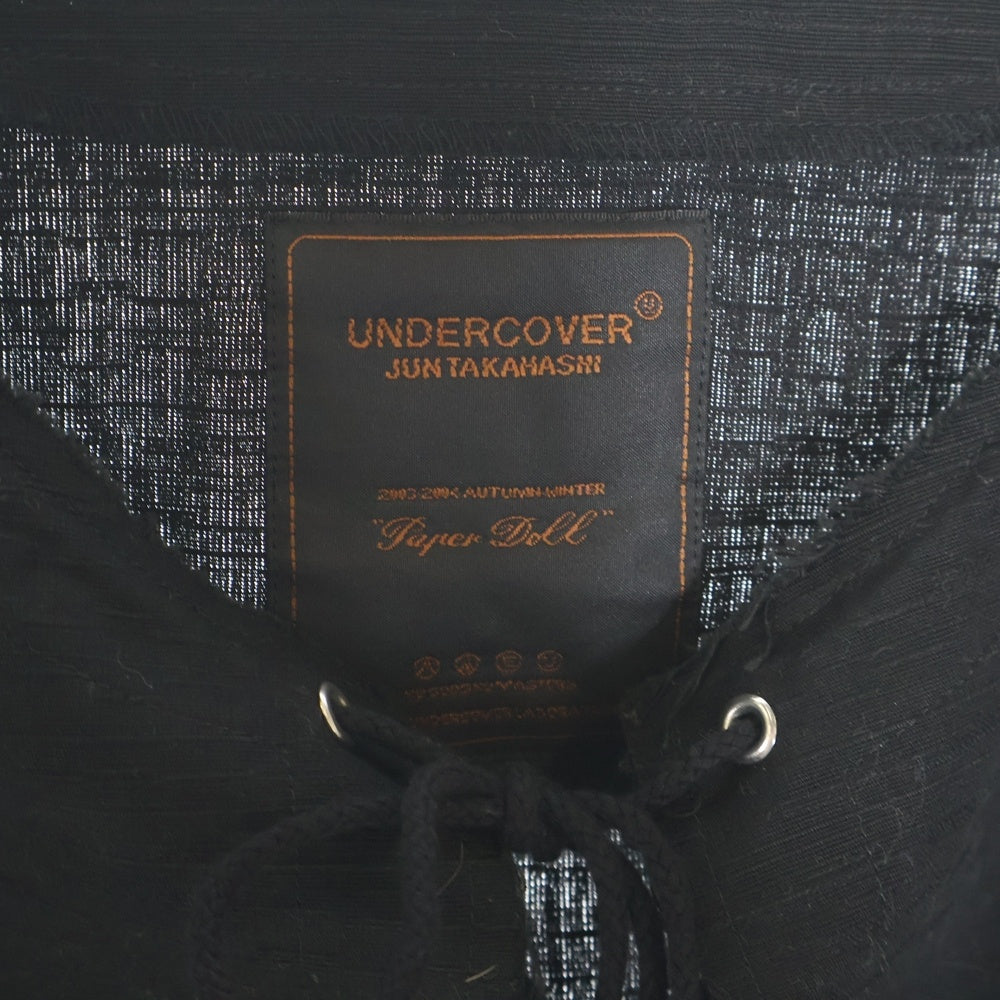 UNDERCOVER(アンダーカバー) 03AW PAPER DOLL期 猫 断ち切り ブラウス ブラック V74