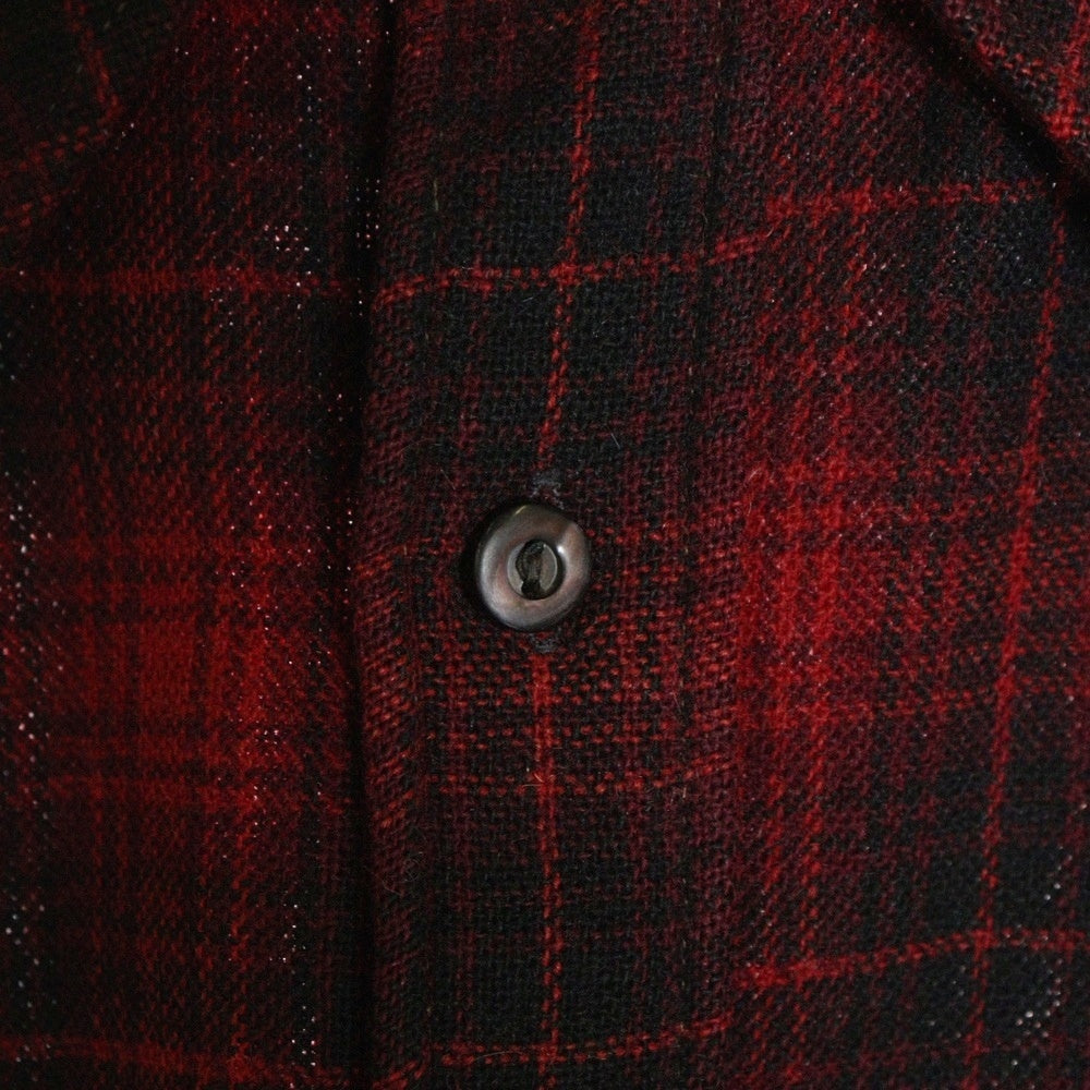 PENDLETON(ペンドルトン) 30-40S VINTAGE オンブレチェック ロングスリーブ ウールシャツ レッド