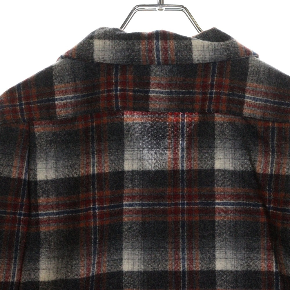 PENDLETON(ペンドルトン) 70S VINTAGE タータンチェック ロングスリーブ オープンカラー ウールシャツ レッド