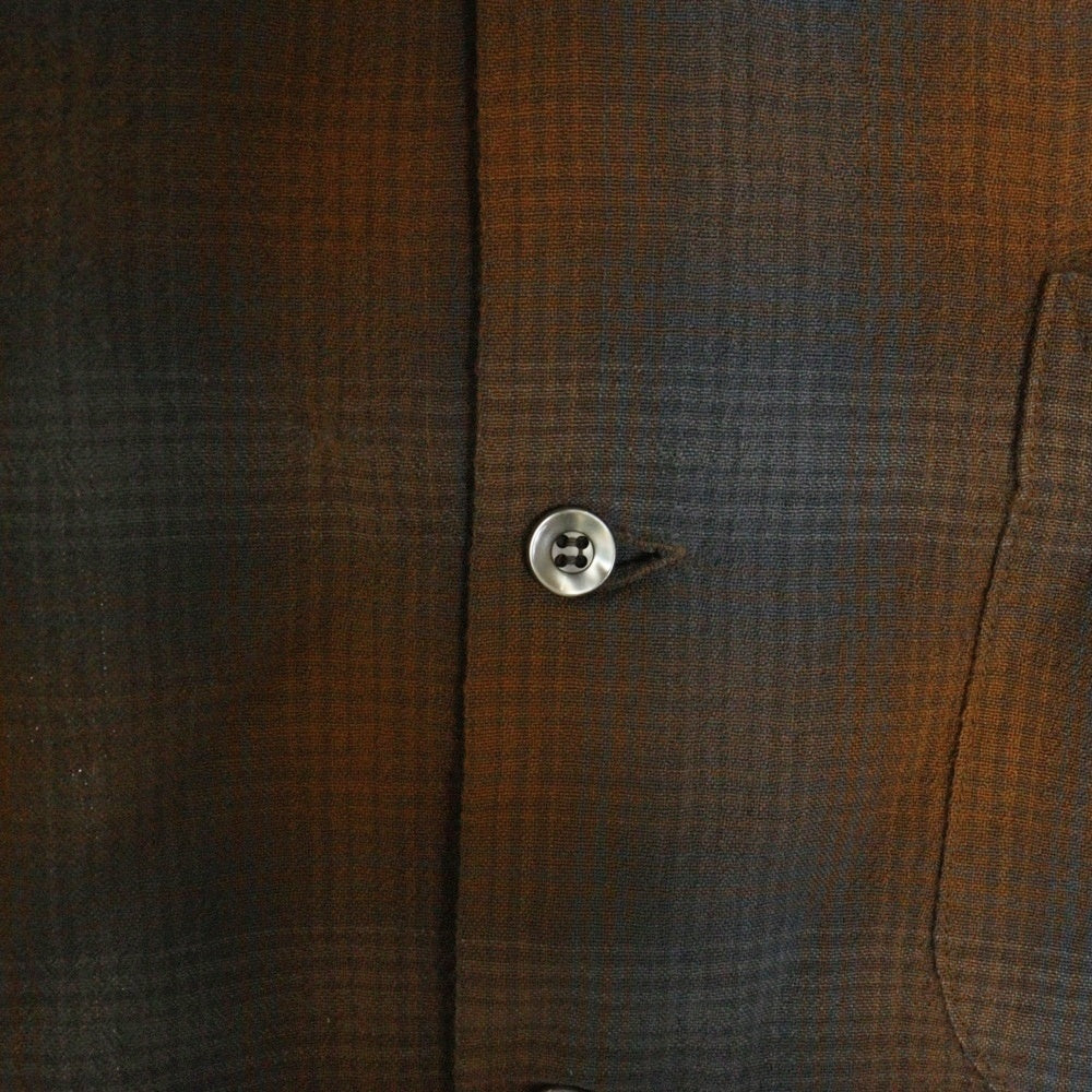 PENDLETON(ペンドルトン) 70S VINTAGE オンブレチェック ロングスリーブ オープンカラー ウールシャツ ブラウン