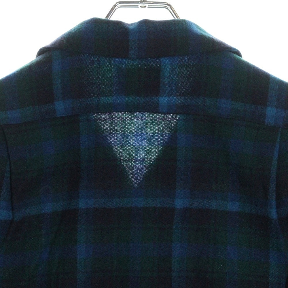 PENDLETON(ペンドルトン) 60S VINTAGE タータンチェック オープンカラー ウールシャツ ブルー