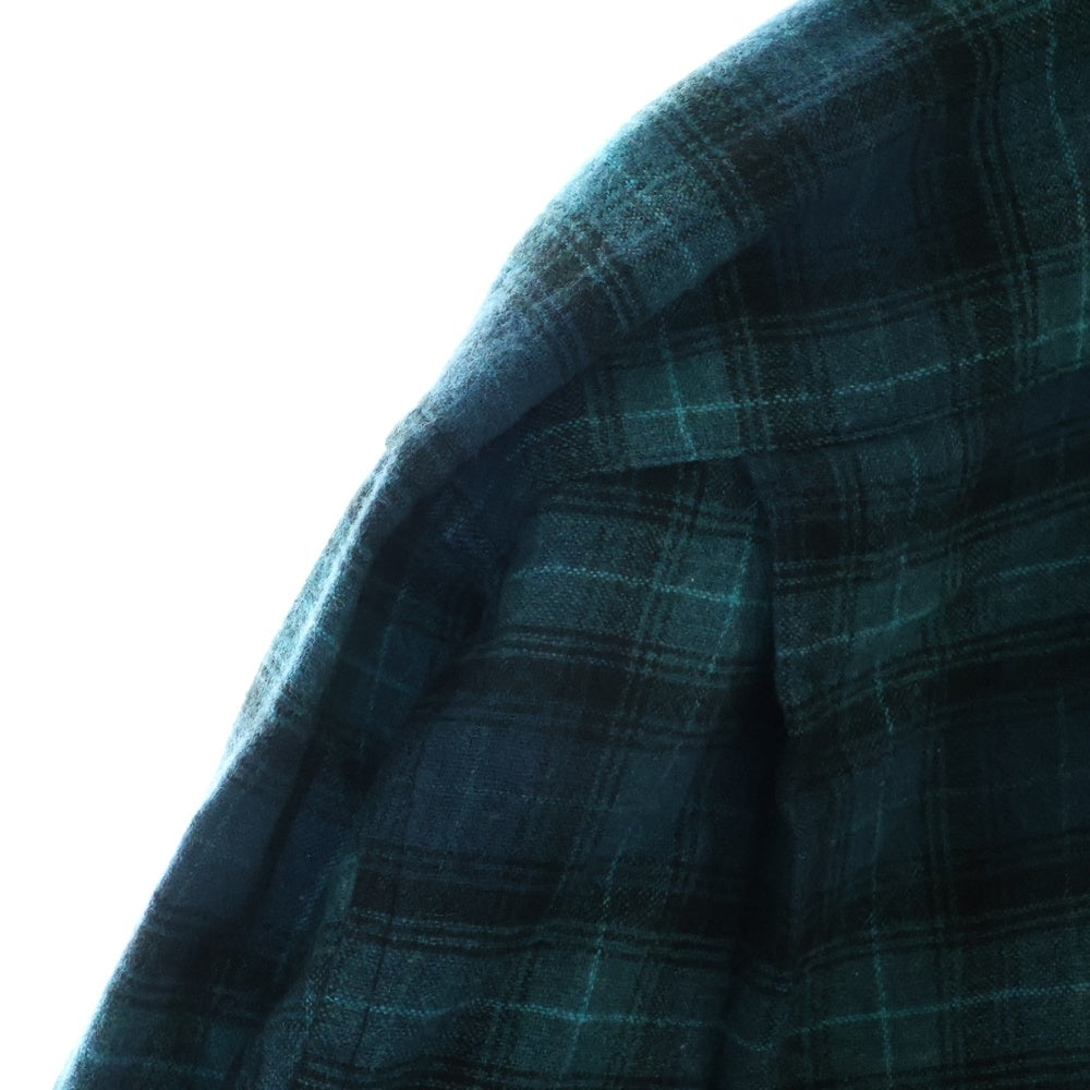 PENDLETON(ペンドルトン) 50S VINTAGE タータンチェック オープンカラー ウールシャツ ブルー