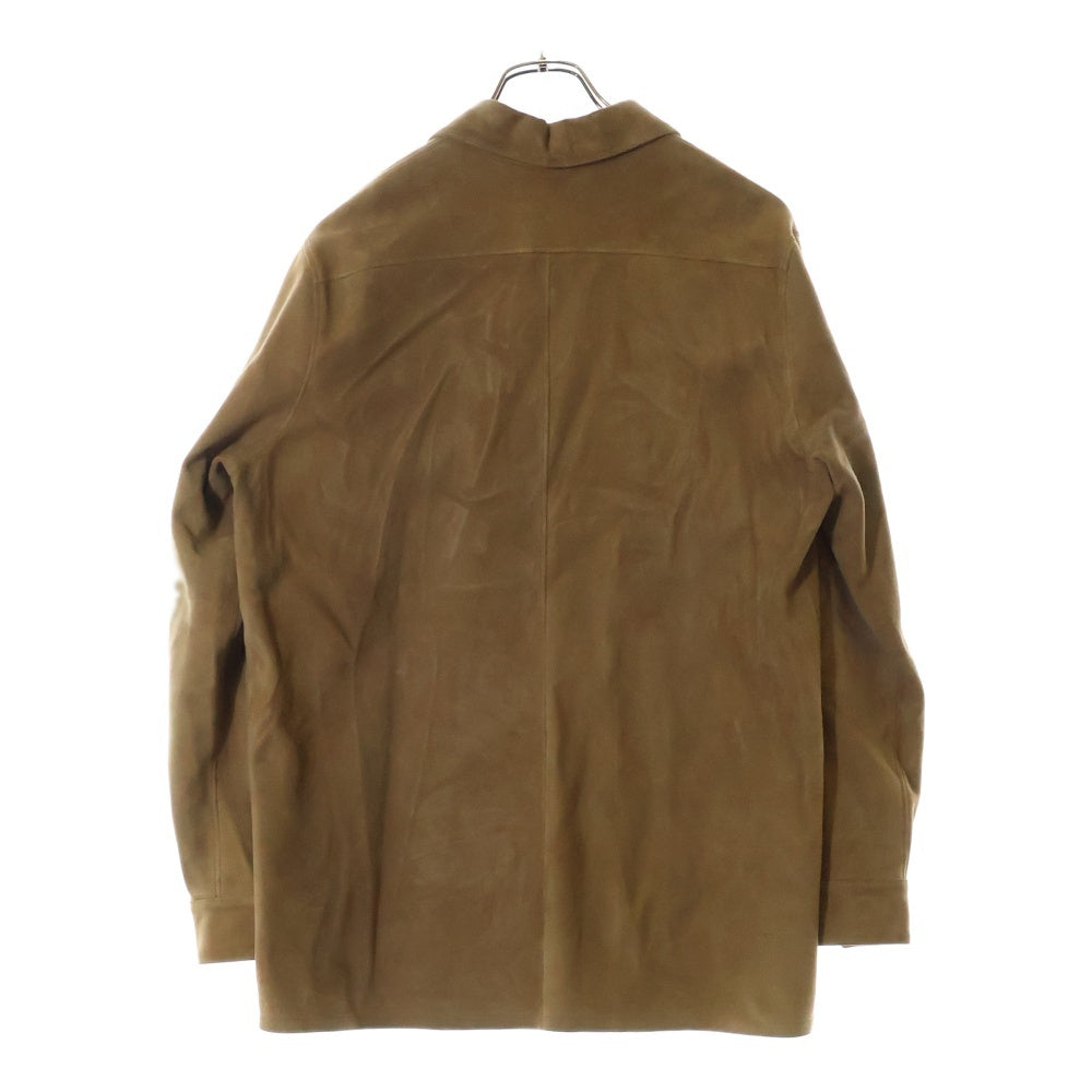 HERMES(エルメス) 99SS Archive Vareuse Lamb Suede マルジェラ期 ラムレザー ヴァルーズ プルオーバー シャツジャケット ベージュ