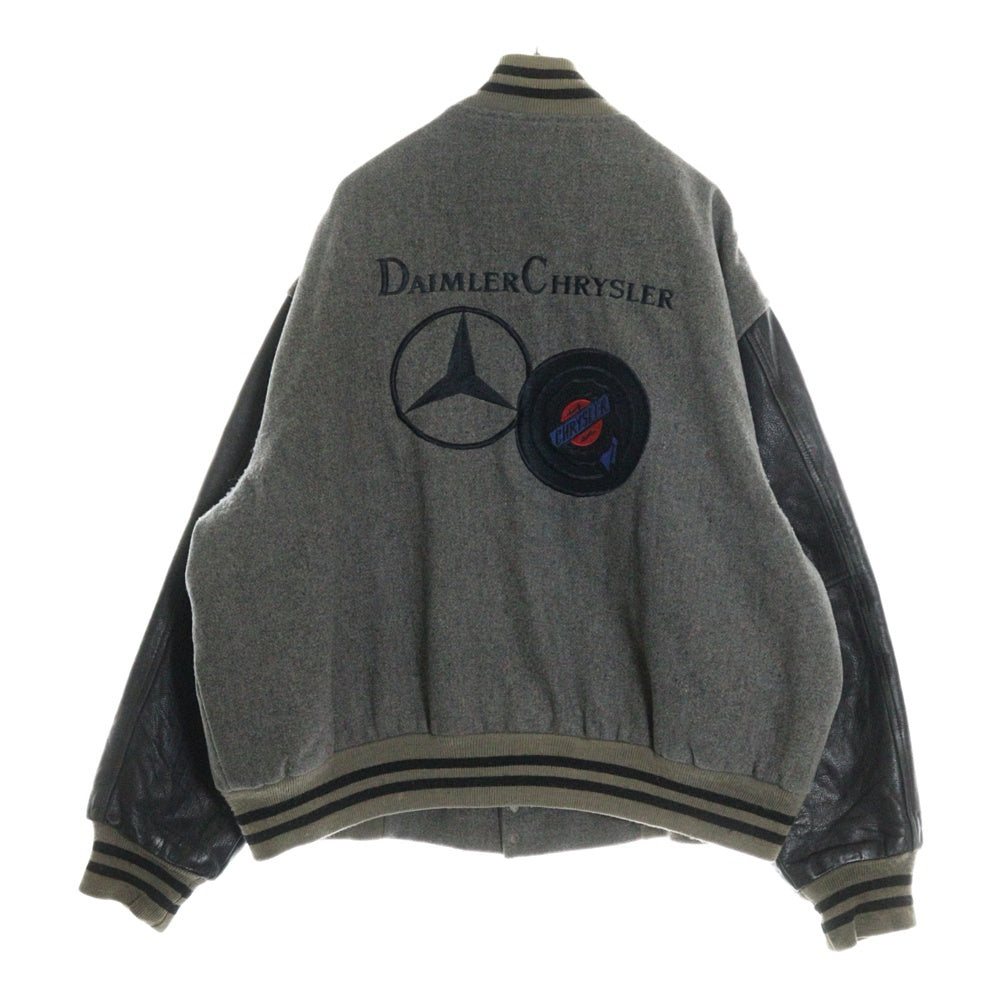 VINTAGE(ヴィンテージ) 90S daimler chrysler STADIUM JACKET アームレザー スタジアムジャケット スタジャン グレー