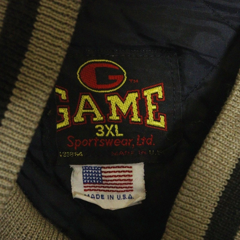VINTAGE(ヴィンテージ) 90S daimler chrysler STADIUM JACKET アームレザー スタジアムジャケット スタジャン グレー