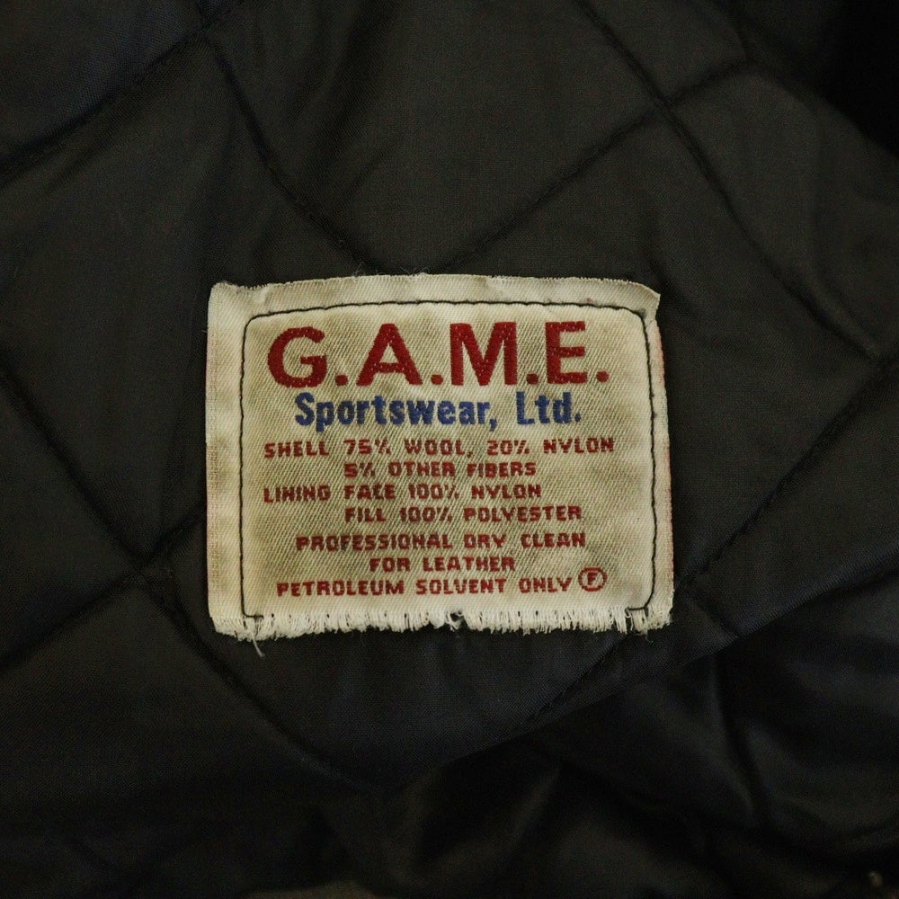 VINTAGE(ヴィンテージ) 90S daimler chrysler STADIUM JACKET アームレザー スタジアムジャケット スタジャン グレー