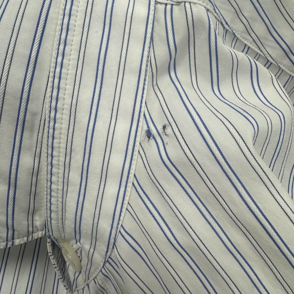 COMME des GARCONS SHIRT(コムデギャルソンシャツ) ポケット付き ストライプ 長袖シャツ ホワイト