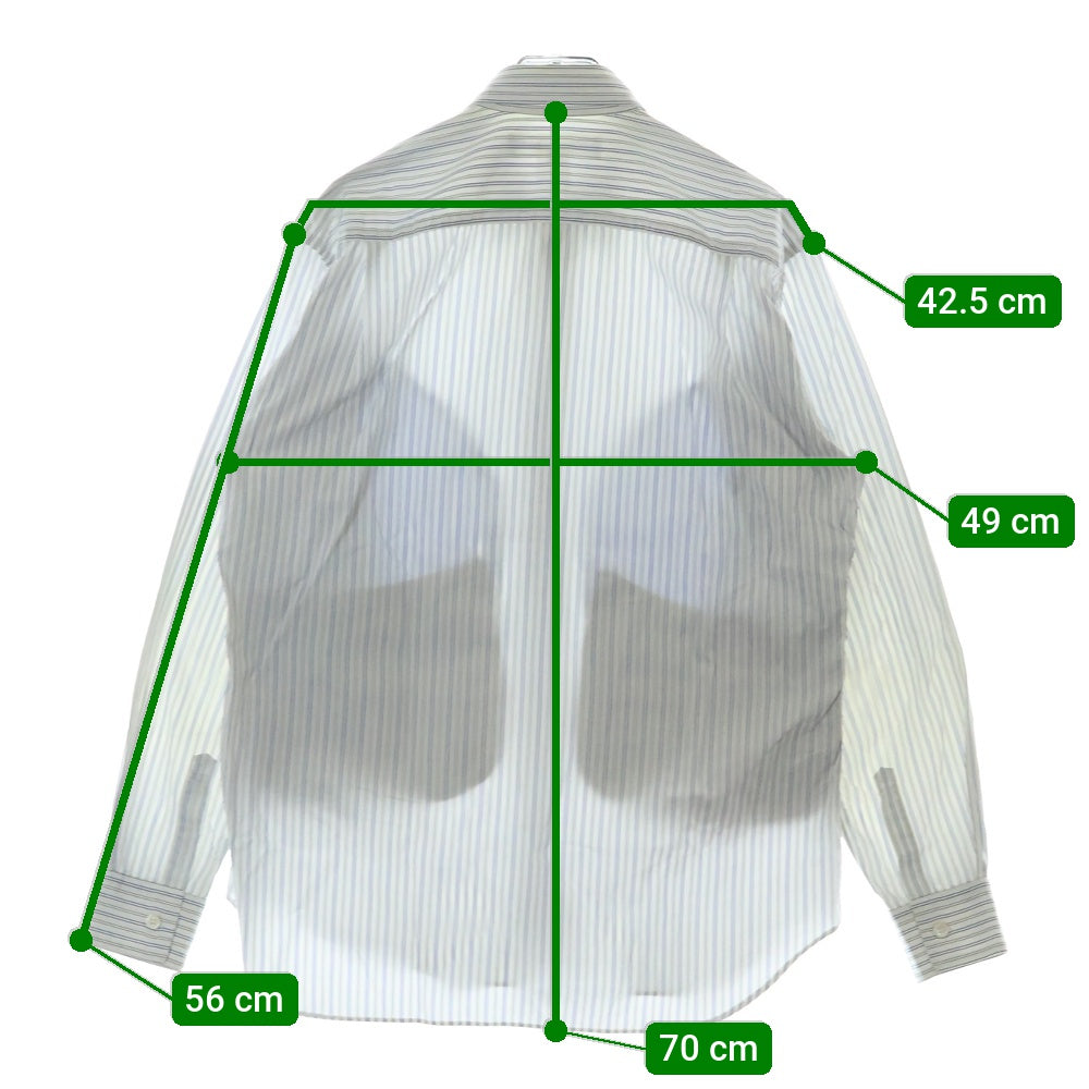 COMME des GARCONS SHIRT(コムデギャルソンシャツ) ポケット付き ストライプ 長袖シャツ ホワイト