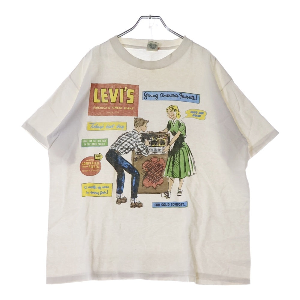 VINTAGE(ヴィンテージ) 90s USA製 Levi's TEE リーバイス フロントプリント半袖Tシャツ カットソー ホワイト