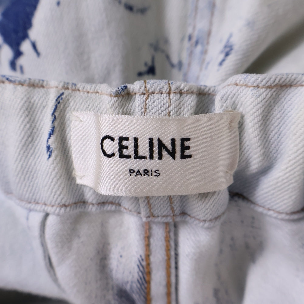 CELINE(セリーヌ) 21SS ブリーチジョガーデニムパンツ ロングパンツ 2N394651M インディゴ/ホワイト