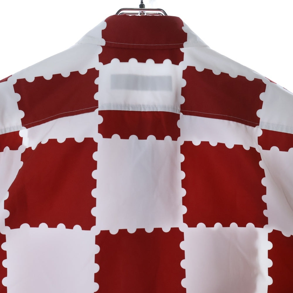 LOUIS VUITTON(ルイヴィトン) 22SS RM221M JM7 HMS05W ジャイアントダミエ半袖シャツ レッド/ホワイト