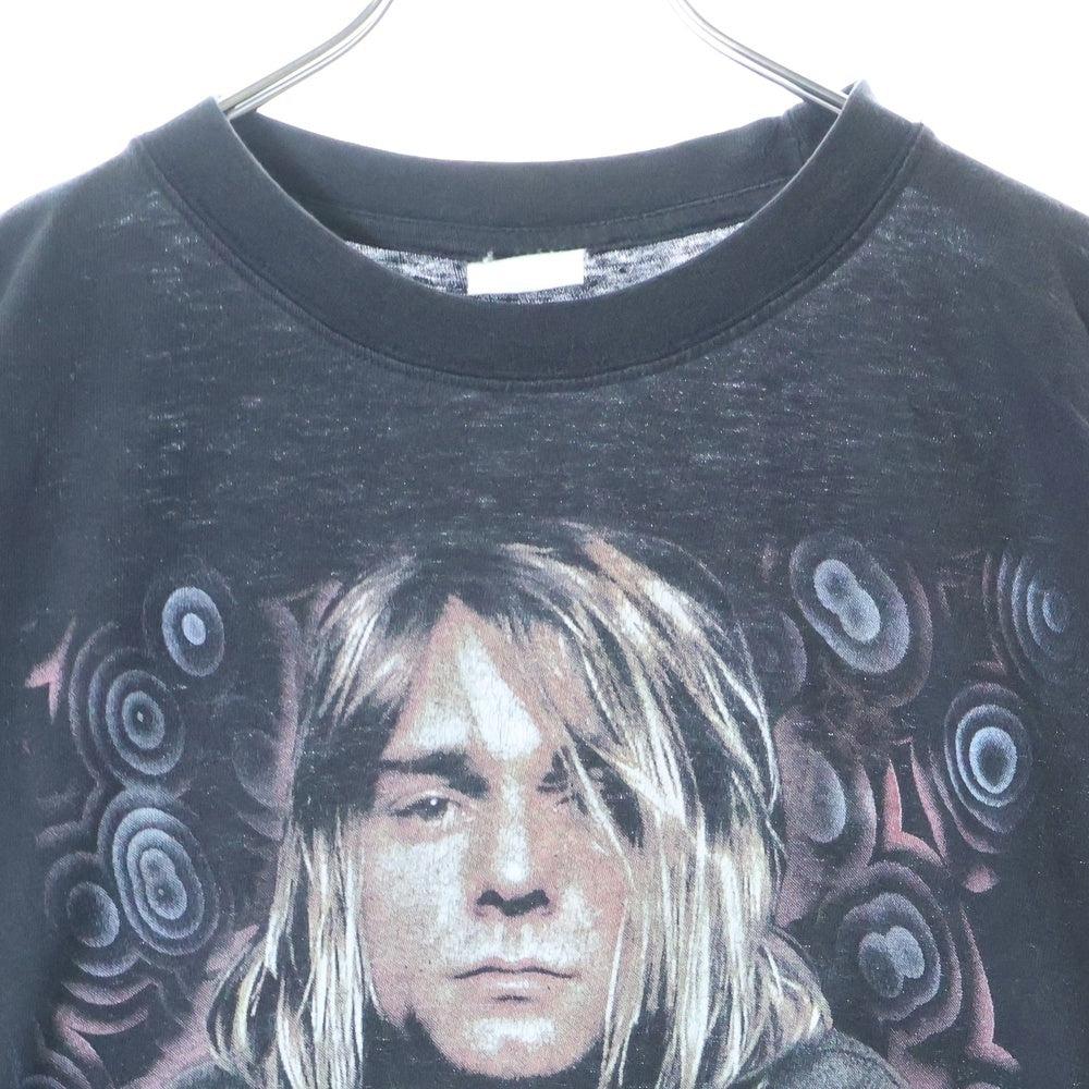 VINTAGE(ヴィンテージ) 00s KURT COBAIN Bootleg 両面プリント 半袖Tシャツ カットソー カートコバーン ブラック