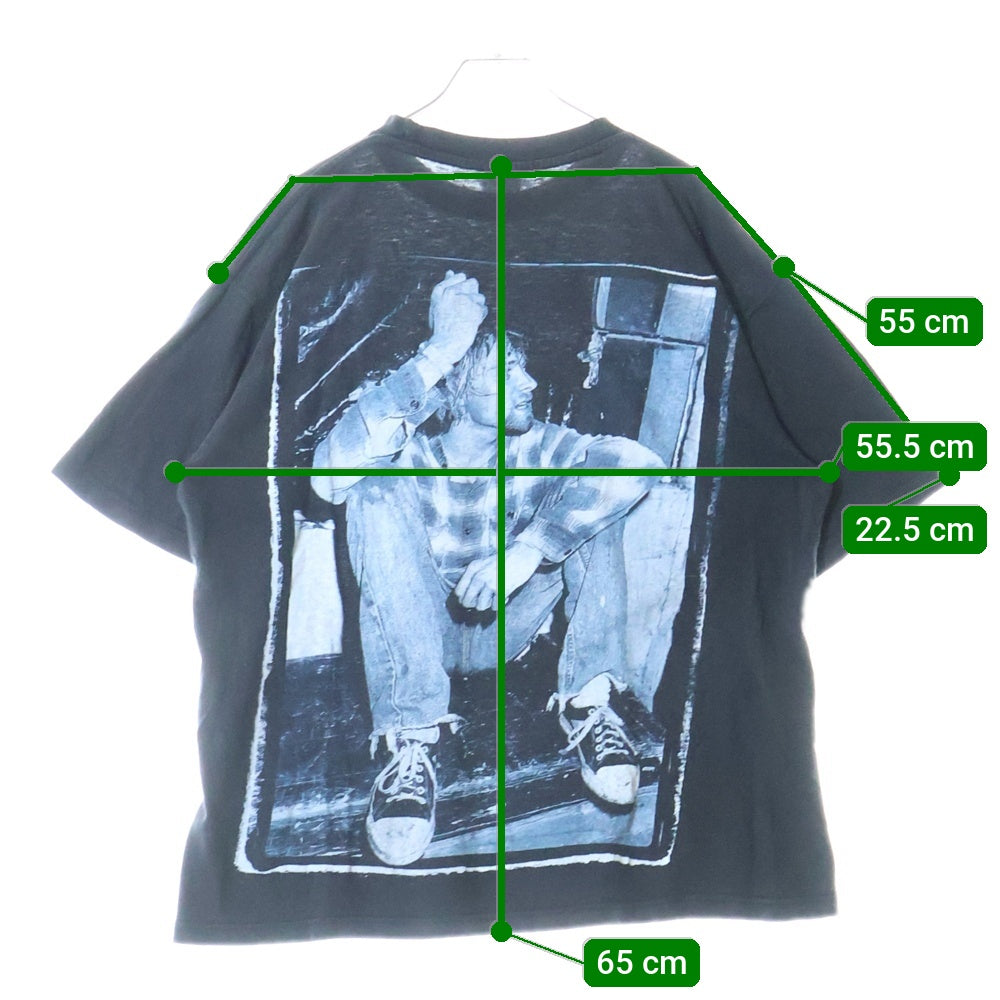 VINTAGE(ヴィンテージ) 00s KURT COBAIN Bootleg 両面プリント 半袖Tシャツ カットソー カートコバーン ブラック