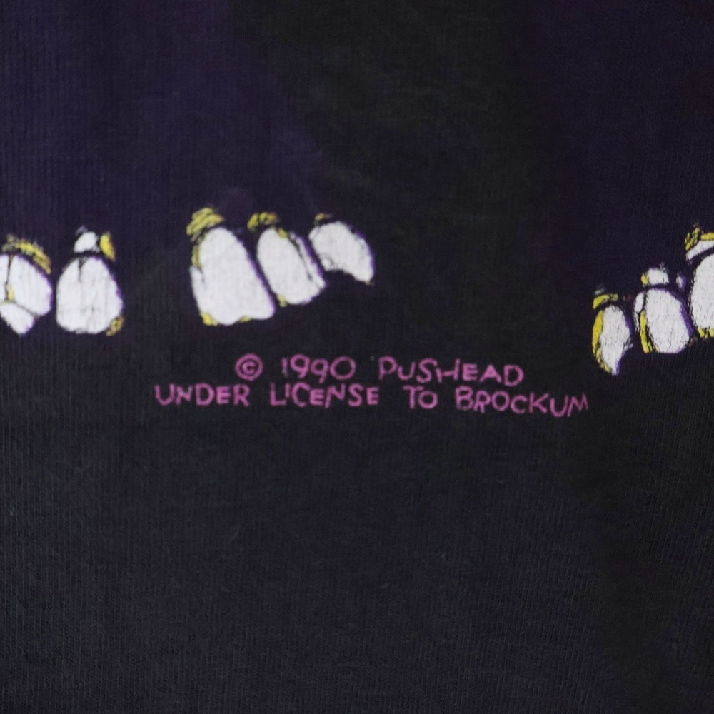VINTAGE(ヴィンテージ) 90S PUSHEAD KURIO パスヘッド 黒 グラフィックプリント 半袖Tシャツ ブラック