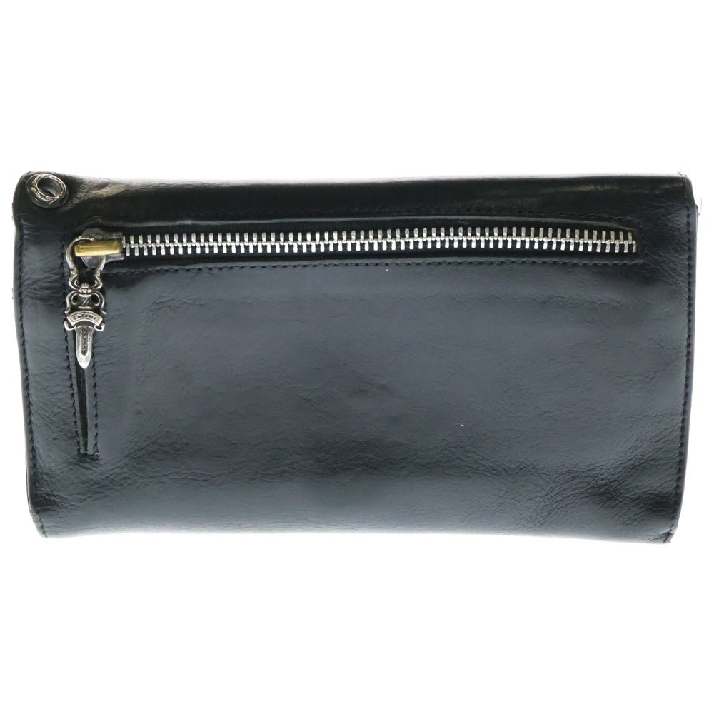 CHROME HEARTS(クロムハーツ) WAVE ウェーブ レザーウォレット 財布 ブラック BCA374
