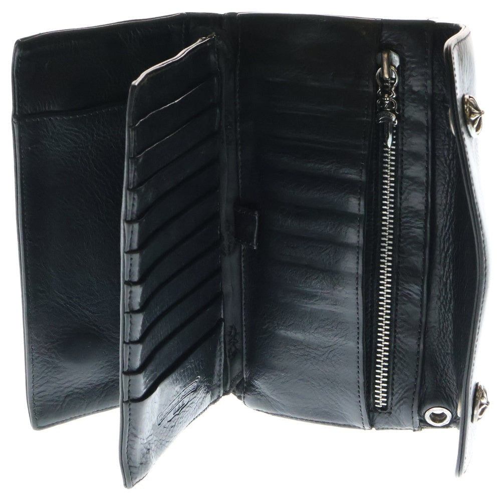 CHROME HEARTS(クロムハーツ) WAVE ウェーブ レザーウォレット 財布 ブラック BCA374