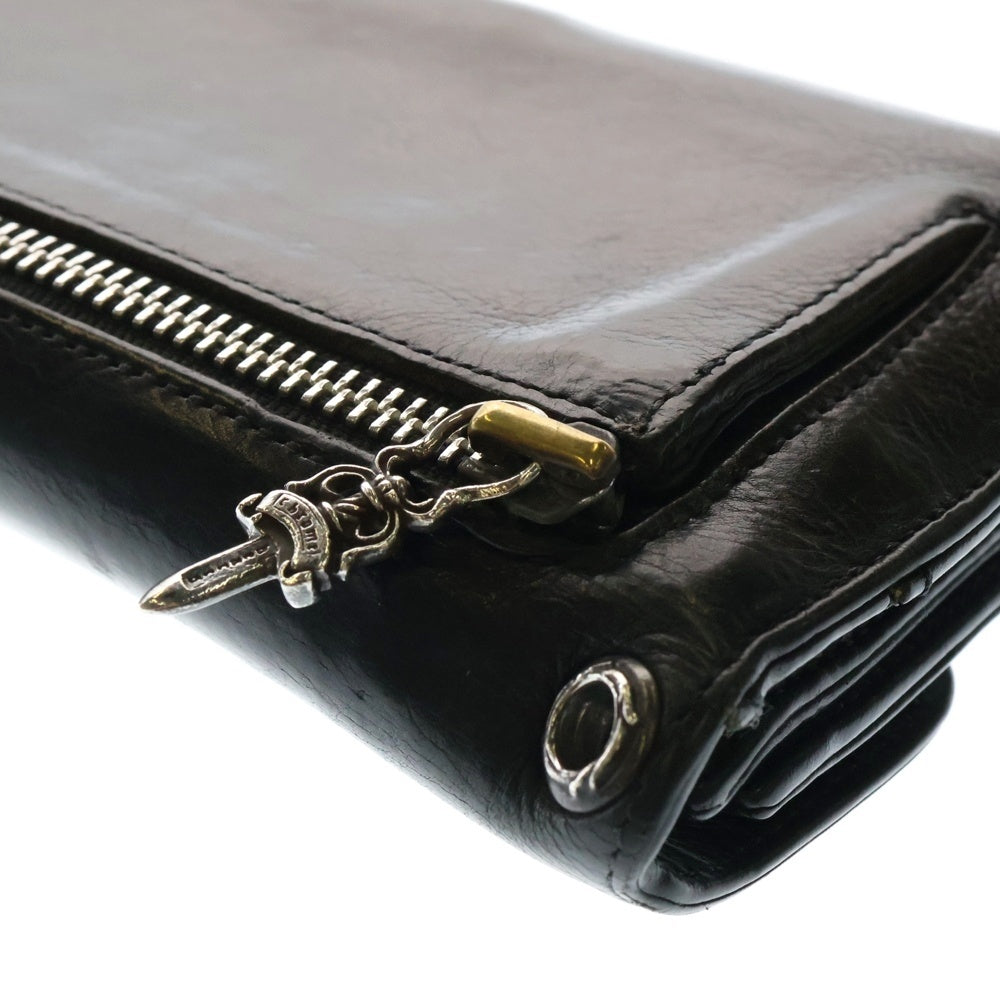 CHROME HEARTS(クロムハーツ) WAVE ウェーブ レザーウォレット 財布 ブラック BCA374