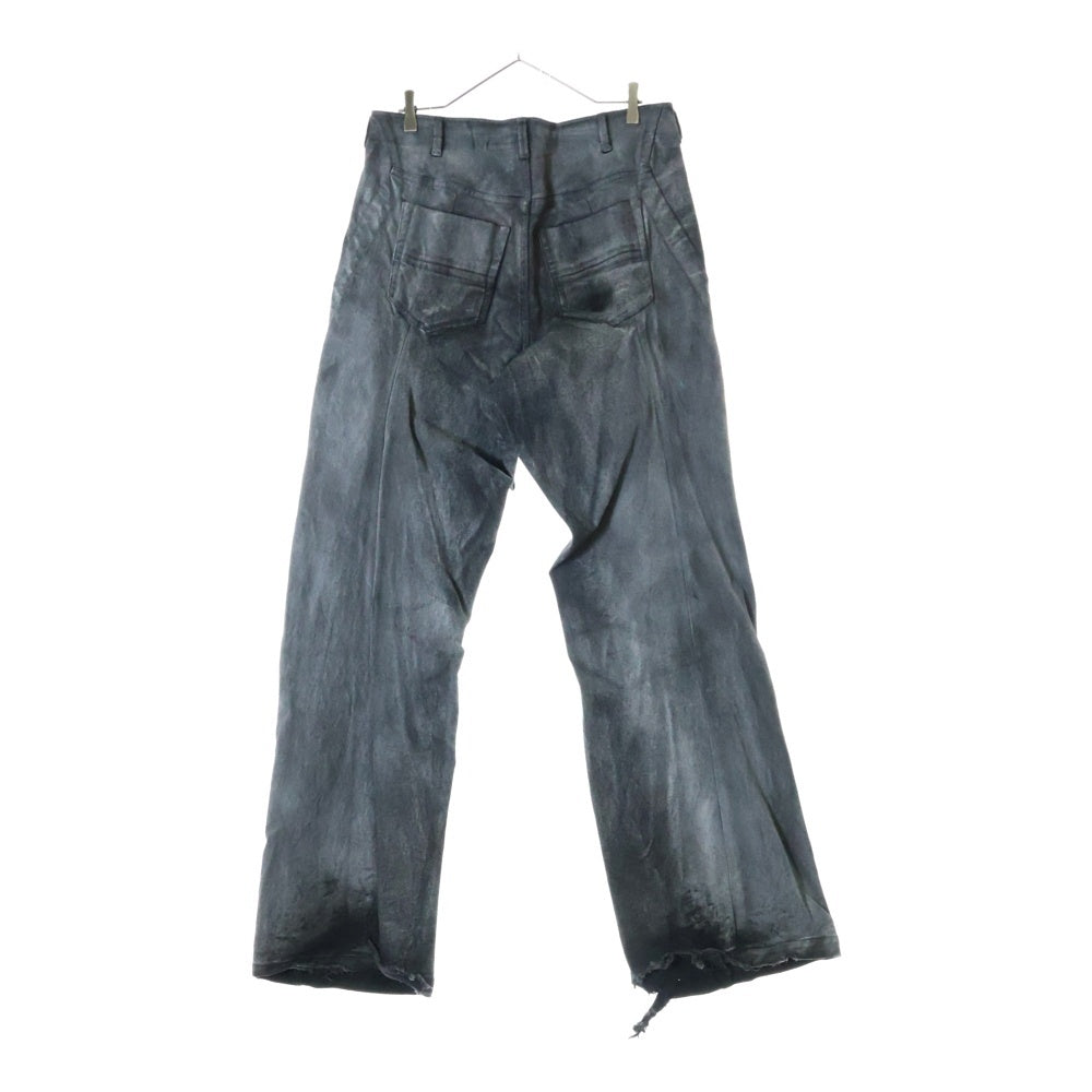 JULIUS(ユリウス) Flared Jet Pant Silver SAMPLE フレアパンツ コーティング加工