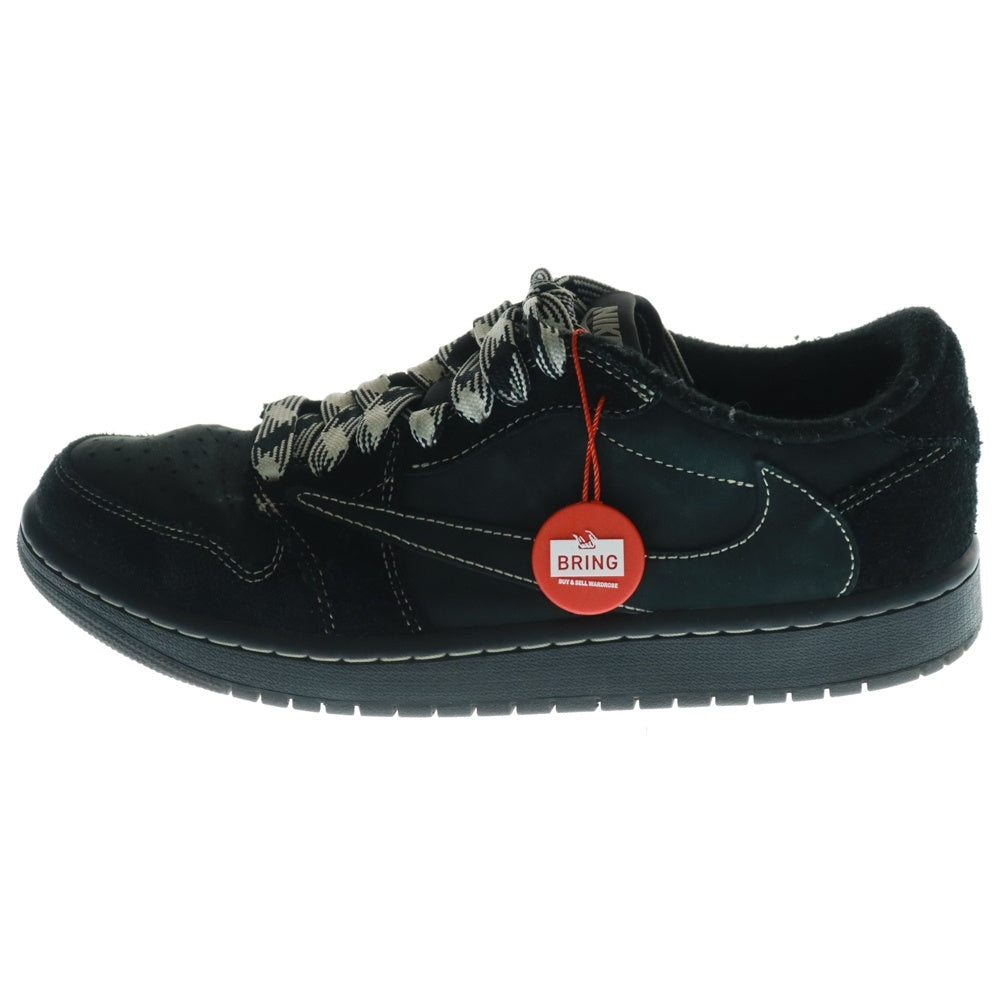 NIKE(ナイキ) ×TRAVIS SCOTT AIR JORDAN 1 LOW OG SP BLACK PHANTOM トラヴィススコット エアジョーダン1 ブラックファントム ローカットスニーカー US9/27.0cm DM7866-001