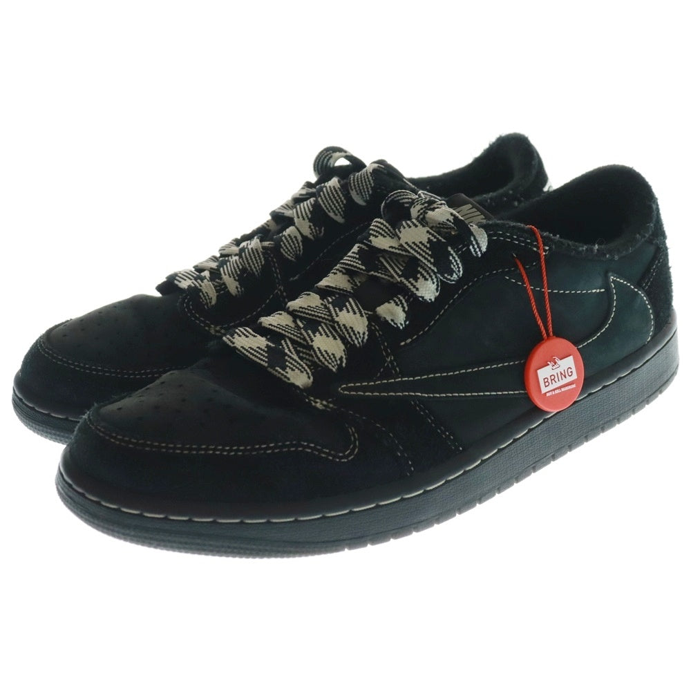 NIKE(ナイキ) ×TRAVIS SCOTT AIR JORDAN 1 LOW OG SP BLACK PHANTOM トラヴィススコット エアジョーダン1 ブラックファントム ローカットスニーカー US9/27.0cm DM7866-001