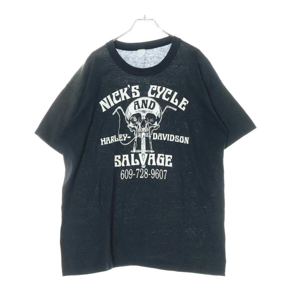 VINTAGE(ヴィンテージ) 80S Harley-Davidson ハーレーダビッドソン プリント 半袖Tシャツ ブラック