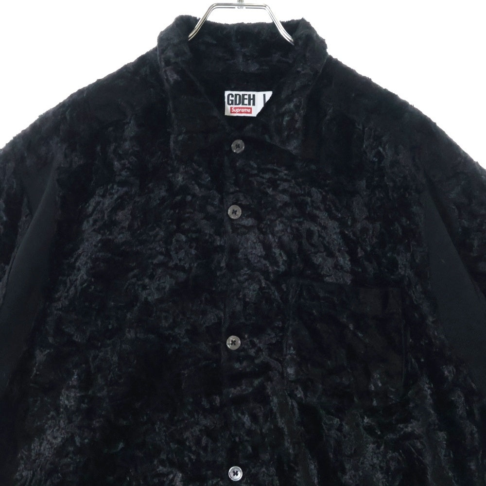 SUPREME(シュプリーム) 25SS GOODENOUGH Crushed Rayon S/S Shirt グッドイナフ クラッシュレーヨン ショートスリーブ 半袖シャツ ブラック