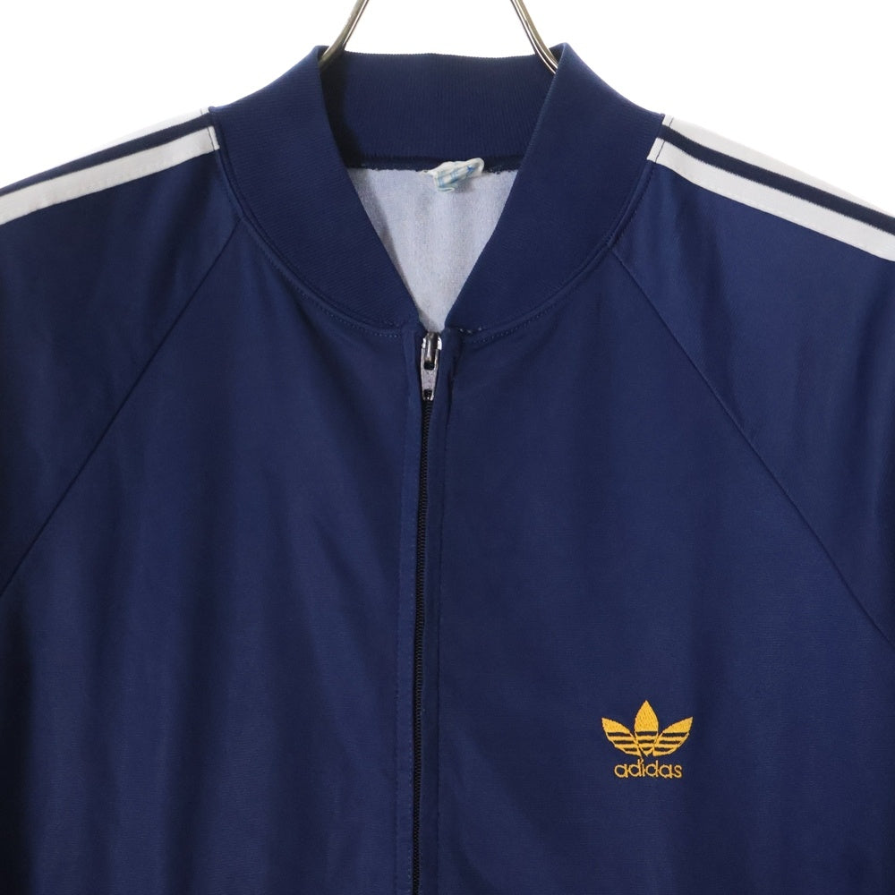 adidas(アディダス) 70S 三つ葉タグ フランス製 ロゴ刺繍 トラックジャケット ネイビー