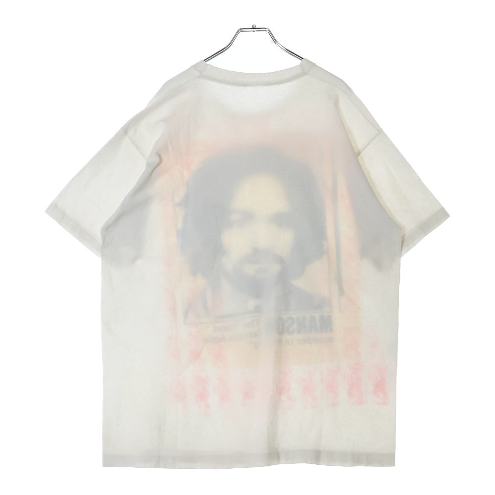 VINTAGE(ヴィンテージ) 90S Don rock Charles manson ドンロック チャールズマンソン 半袖Tシャツ ホワイト