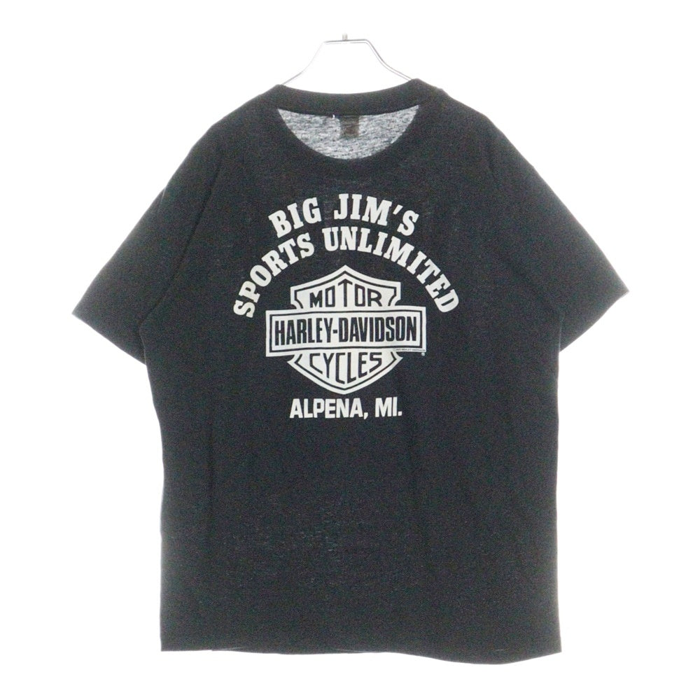HARLEY DAVIDSON(ハーレーダビッドソン) 80s Eagle Print S/S Tee 両面プリント 半袖Tシャツ イーグル ブラック