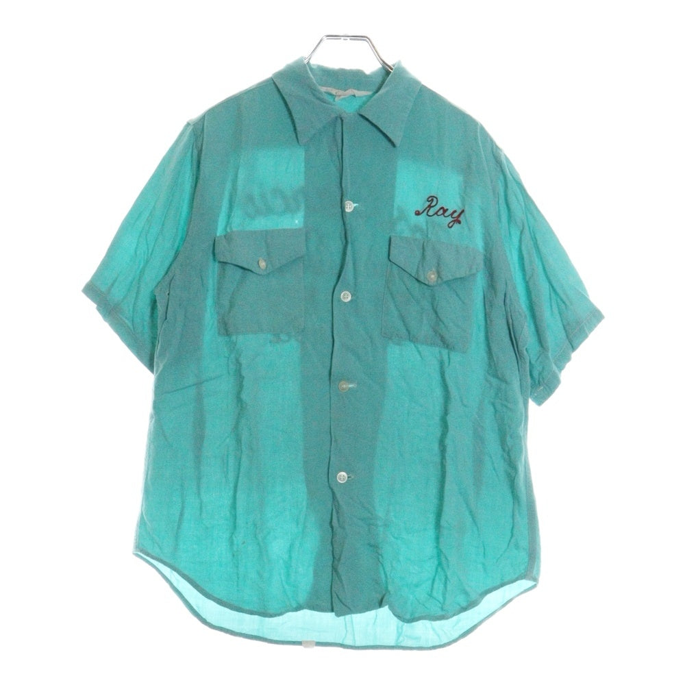 VINTAGE(ヴィンテージ) 60s NAT NAST Boring S/S Shirt 半袖シャツ 両面刺繍 ブルー