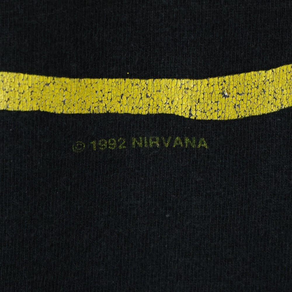 VINTAGE(ヴィンテージ) 90s NIRVANA SMILE SCREEN STARS TEE ニルヴァーナ スマイル 両面プリント半袖Tシャツ カットソー ブラック