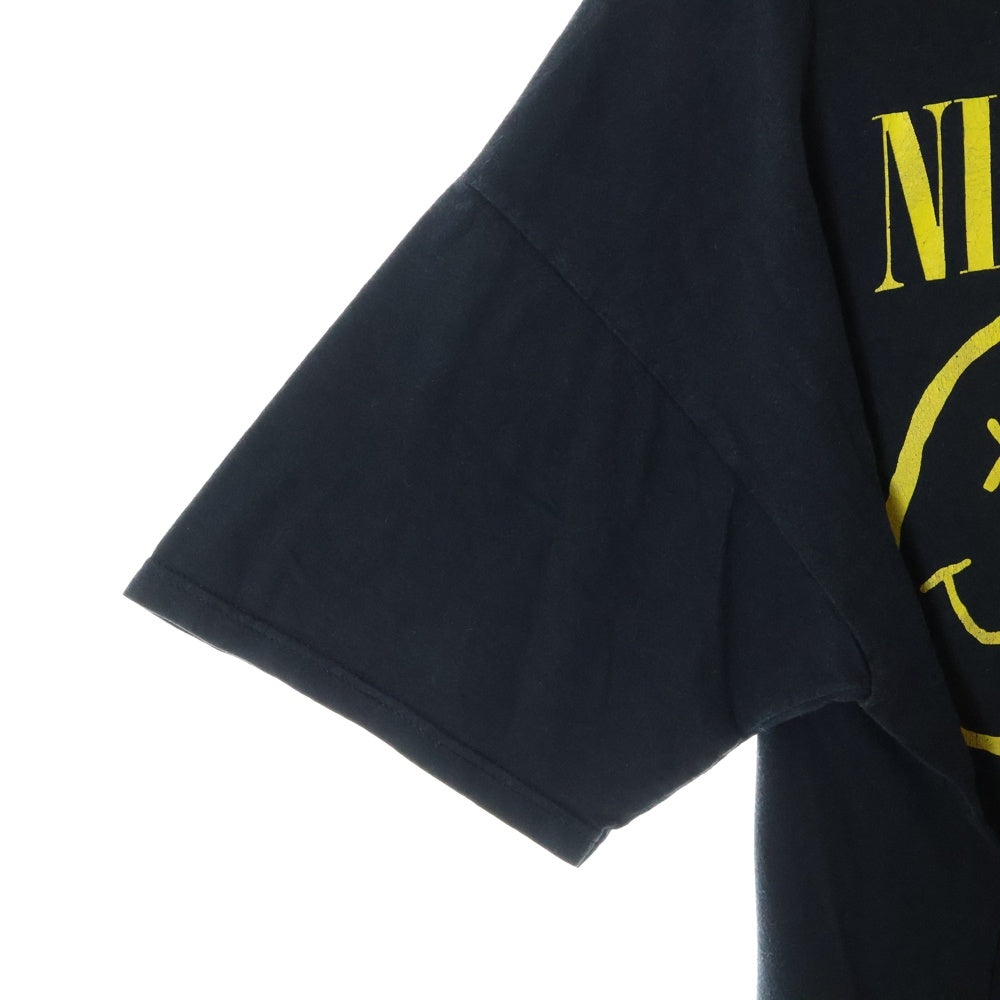 VINTAGE(ヴィンテージ) 90s NIRVANA SMILE SCREEN STARS TEE ニルヴァーナ スマイル 両面プリント半袖Tシャツ カットソー ブラック