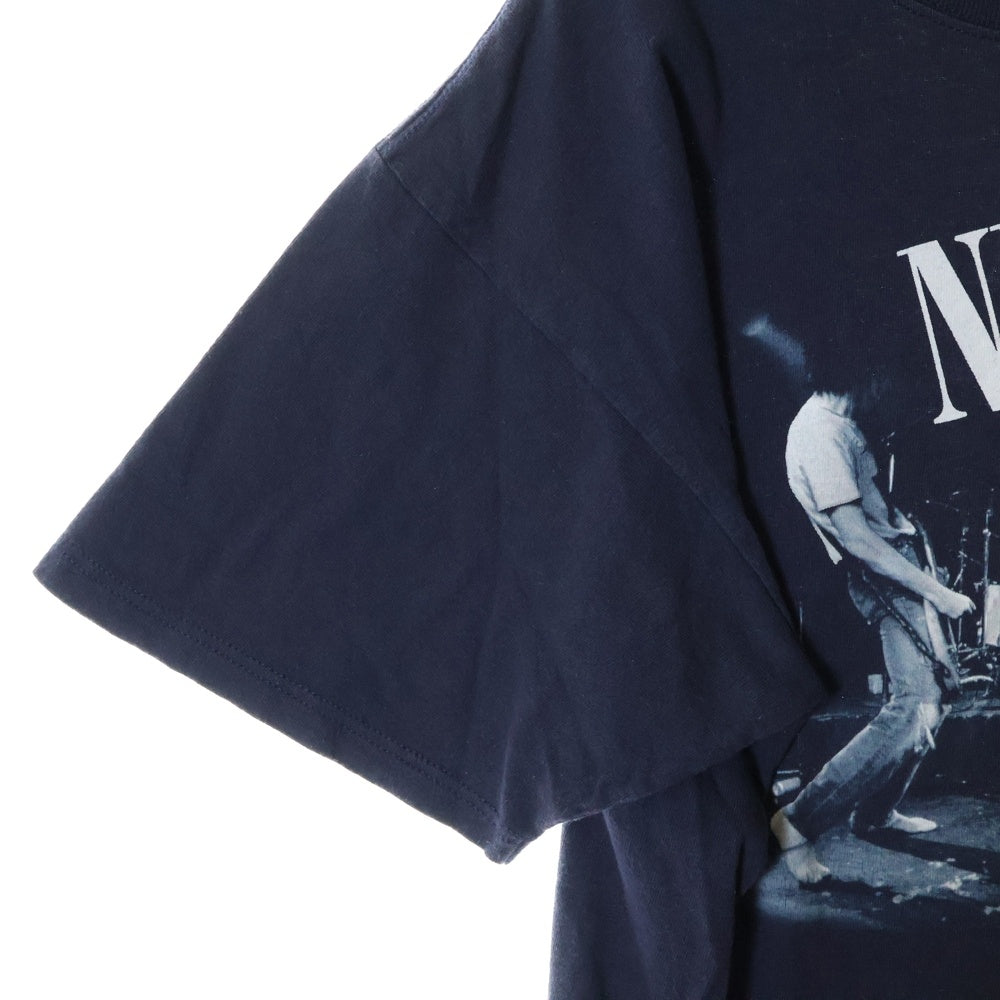 VINTAGE(ヴィンテージ) 00s NIRVANA KURT COBAIN TEE ニルヴァーナ カートコバーン フロントプリント半袖Tシャツ カットソー ネイビー