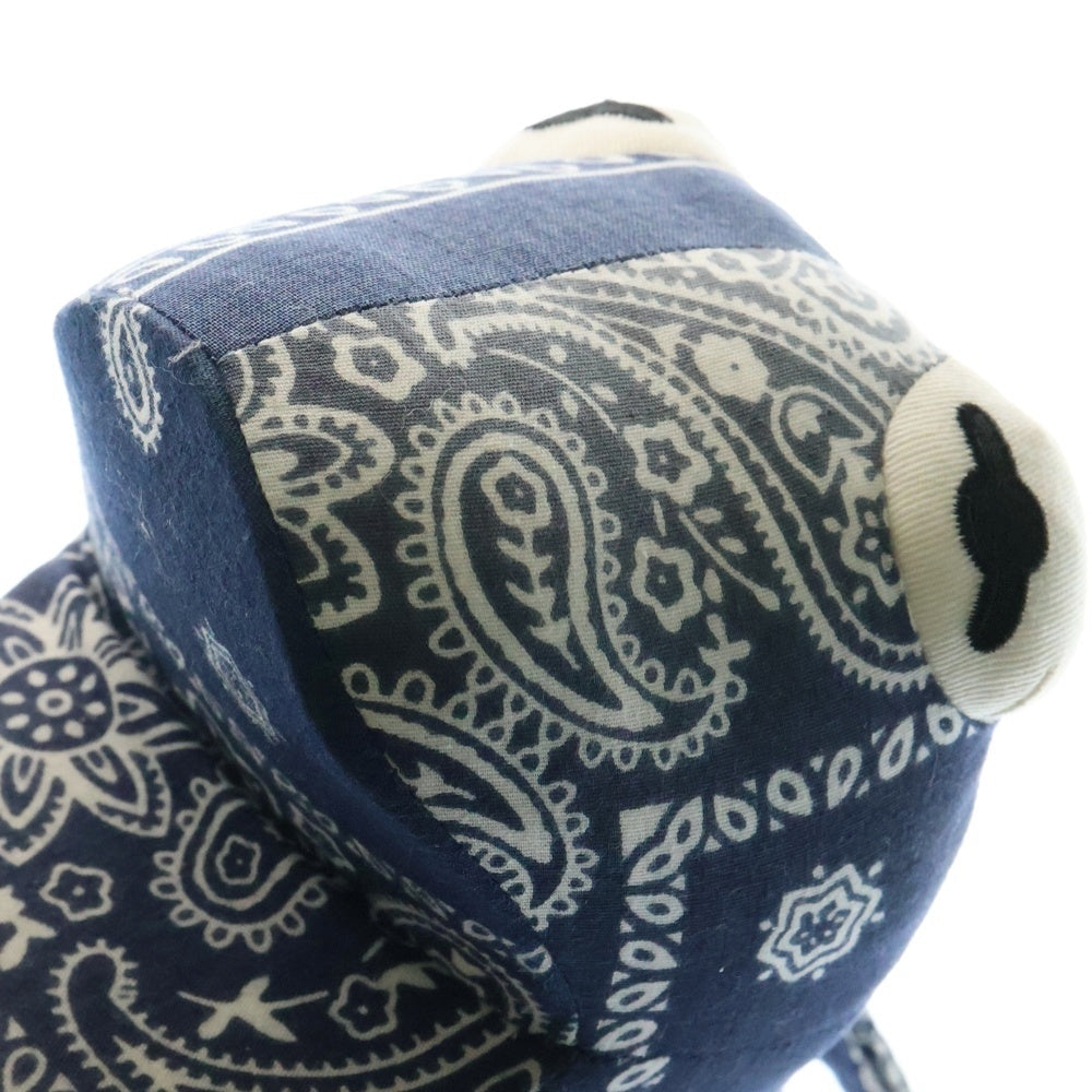 READY MADE(レディメイド) Frog man レディメイド フロッグマン ぬいぐるみ マスコット リメイク 再構築 ヴィンテージファブリック バンダナ ペイズリー ネイビー