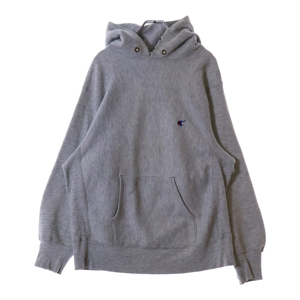 CHAMPION(チャンピオン) 80S reverse weave トリコタグ リバースウィーブ レジ目 プルオーバーパーカー グレー