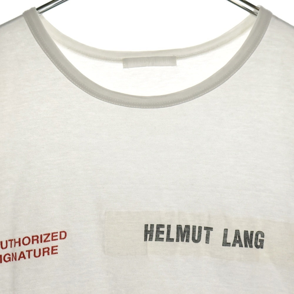 HELMUT LANG(ヘルムートラング) 90S 1997/8 collection 本人期 ロゴプリント 半袖Tシャツ ホワイト