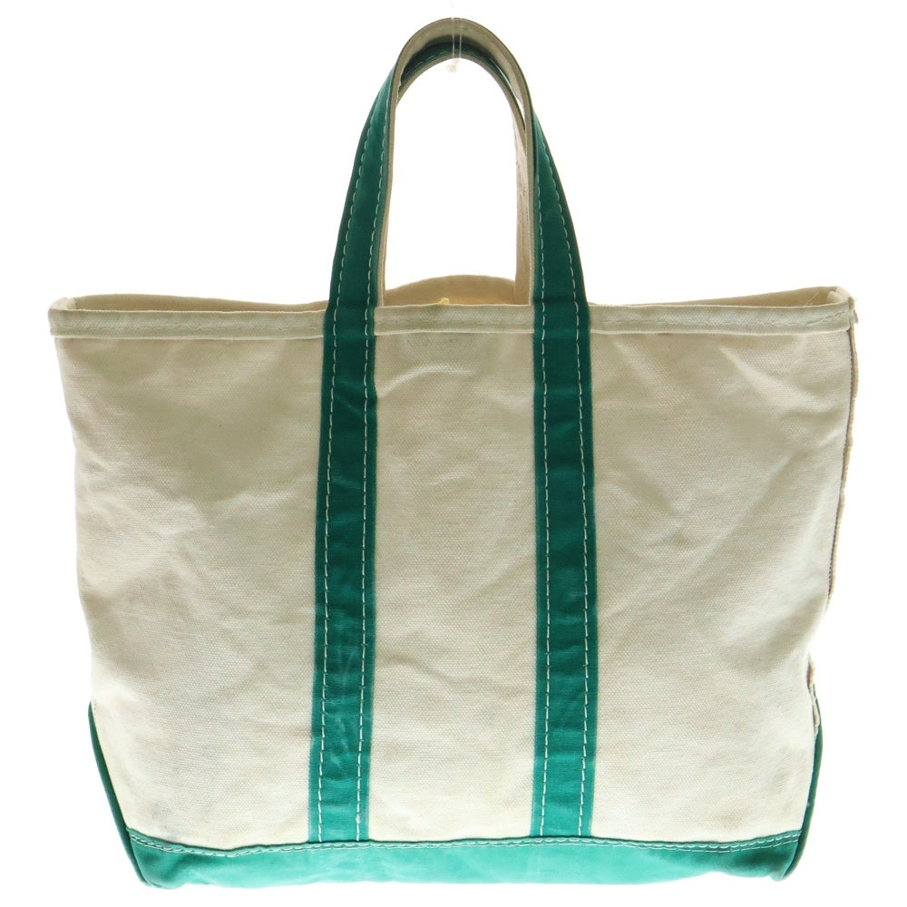 L.L.Bean(エルエルビーン) 80s VINTAGE 2色タグ ギザタグ トートバッグ ハンドバッグ グリーン/ホワイト