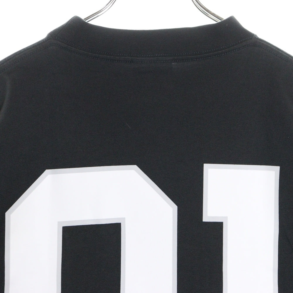 BALENCIAGA(バレンシアガ) BASKETBALL SERIES バスケットシリーズ ロゴ刺繍デザイン クルーネック 半袖Tシャツ ブラック 787349 TRVW9