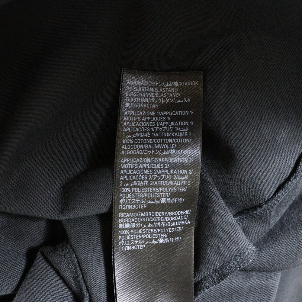 BALENCIAGA(バレンシアガ) BASKETBALL SERIES バスケットシリーズ ロゴ刺繍デザイン クルーネック 半袖Tシャツ ブラック 787349 TRVW9