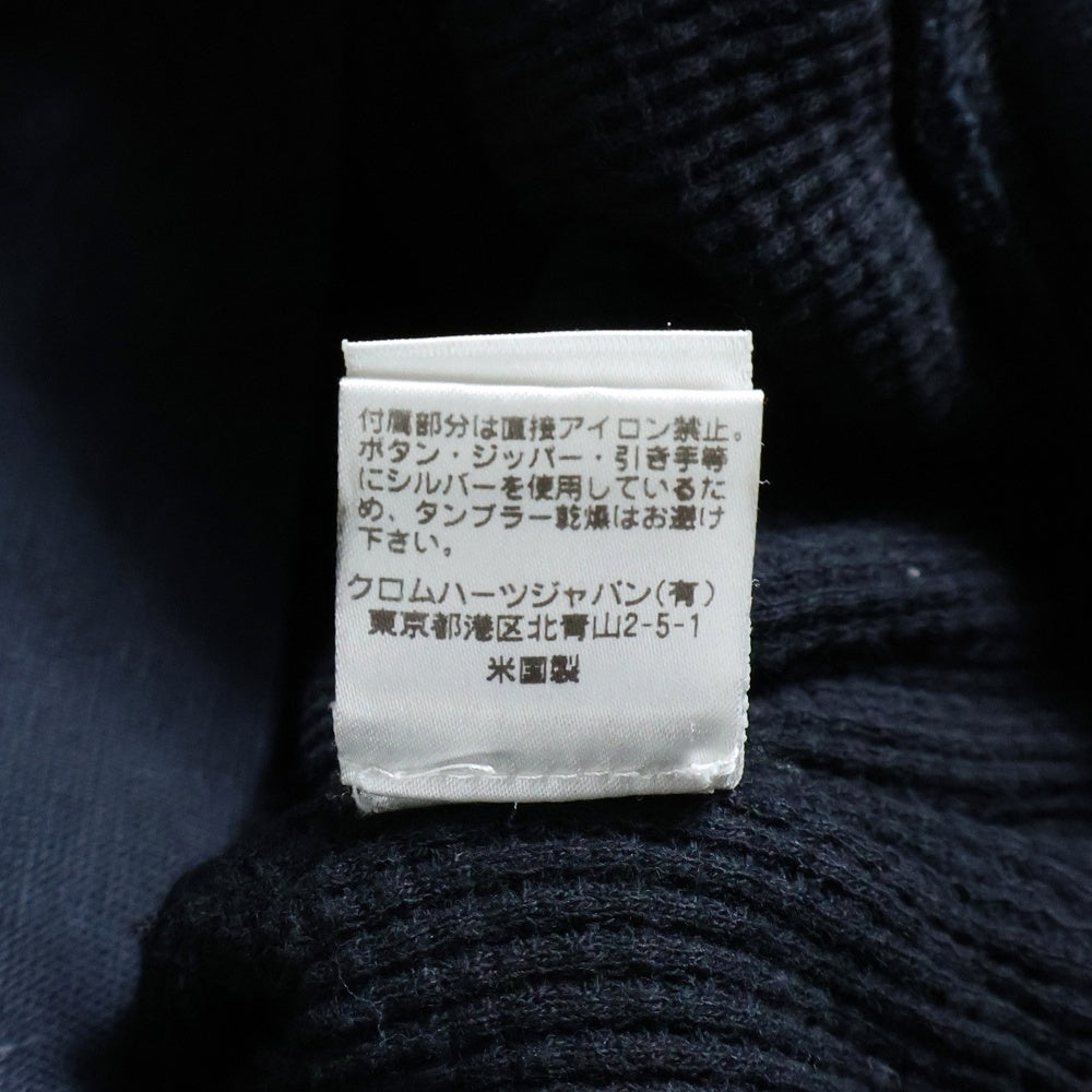 CHROME HEARTS(クロムハーツ) zip up hoodie CHクロス スタープリント スクロールラベル ジップアップパーカー ネイビー